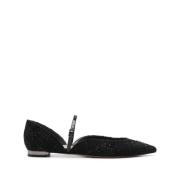 Aquazzura Svarta Bellezza Platta Skor Black, Dam