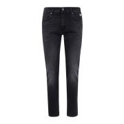 Roy Roger's Svarta Denim Jeans för Män Black, Herr