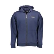 Plein Sport Bl Bomullshoodie fr Mn Blue, Herr