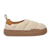 Moon Boot Fleece Slip-On Puffer Skor Beige, Dam