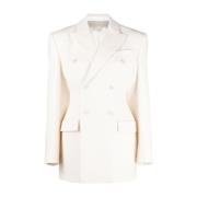 Wardrobe.nyc Off White Double Breasted Blazer White, Dam