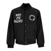 Carhartt Wip Svart Varsity Bomberjacka Tyg Black, Herr