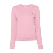 Maison Kitsuné Fox Head Patch Sweatshirt Pink, Dam