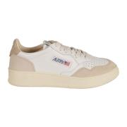 Autry Vita Beige Läder Sneakers Medalist White, Dam