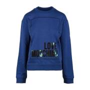 Love Moschino Bl? Sweatshirt för Kvinnor Blue, Dam