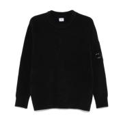 C.p. Company Stickad Pullover i Svart Black, Herr