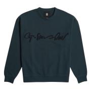 G-star Chenille G-Script Loose Sweater Blue, Herr