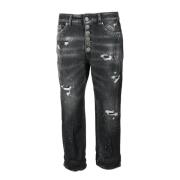 Dondup Bomulls Jeans Black, Dam