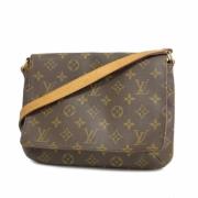 Louis Vuitton Vintage Pre-owned Tyg axelremsvskor Brown, Dam