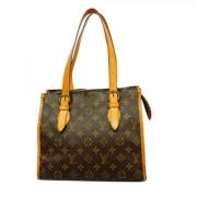 Louis Vuitton Vintage Pre-owned Tyg axelremsvskor Brown, Dam