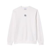 Lacoste Urban Sweatshirt med Krokodiltryck White, Herr