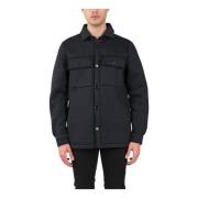 Dondup Scuba Overshirt med knappstängning Black, Herr