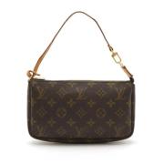 Louis Vuitton Vintage Pre-owned Canvas handvskor Brown, Dam