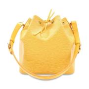 Louis Vuitton Vintage Pre-owned Tyg axelremsvskor Yellow, Dam