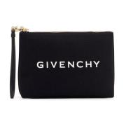 Givenchy Canvas Logo Clutch med dragkedja Black, Dam