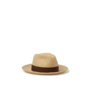 Borsalino Raffia Straw Hat Brown, Dam