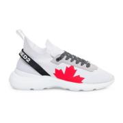 Dsquared2 Vita Sneakers med Mockadetaljer och Logotyp White, Herr