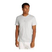 Calvin Klein Broderad logotyp bomull T-shirt - Klassisk Gray, Herr