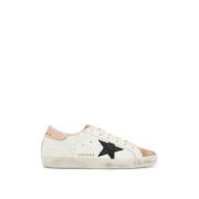 Golden Goose Glittrande Super Star Sneakers med Vintage Effekt White, ...