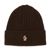 Moncler Brun Ull Grenoble Beanie Mössa Brown, Herr