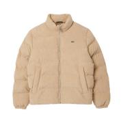 Lacoste Velour Puffer Vinterjacka Beige Beige, Herr