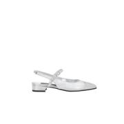 Carel Silverklack Slingback Mary-Jane i Läder Gray, Dam