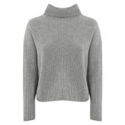 Max Mara Studio Ljusgrå Sweater Maglia Gray, Dam