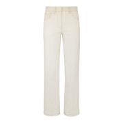 Fendi Denimbyxa med FF-broderi White, Dam