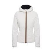 K-Way Vit Svart Zip-Through Sweatshirt White, Dam