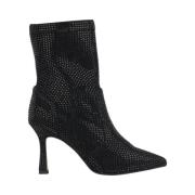 Alma EN Pena Ankelboots med strassklädd klack Black, Dam