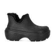 Crocs Svart Bootie med Varm Fodring Black, Dam