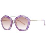 Ana Hickmann Lila Fyrkantiga Solglasögon Gradient Linser Purple, Dam