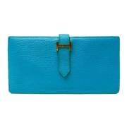 Hermès Vintage Pre-owned Laeder plnbcker Blue, Dam