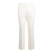 Max Mara Parata Straight Leg Byxor med Sidoficka White, Dam