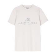 Balenciaga Vita T-shirts och Polos med Logotryck White, Dam