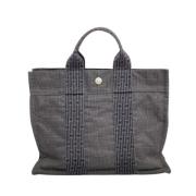 Hermès Vintage Pre-owned Canvas handvskor Gray, Dam