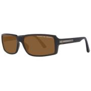 Porsche Design Olivgrna Herrsolglasgon Polariserad Brun Brown, Herr