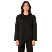 Jijil Svart Split Sweatshirt Black, Dam