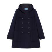 Max Mara Weekend Kort ullrock med westernstil Blue, Dam