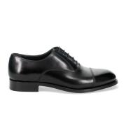 Sangiorgio Elegant Svart Läder Oxfords Skor Black, Herr