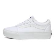 Vans Platform Skateboardskor White, Dam