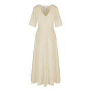 BomBoogie Maxi Dresses Beige, Dam