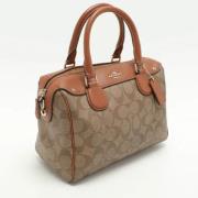 Coach Pre-owned Pre-owned Canvas handvskor Beige, Dam