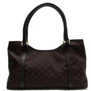 Gucci Vintage Pre-owned Nylon gucci-vskor Brown, Dam