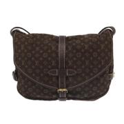 Louis Vuitton Vintage Pre-owned Canvas axelremsvskor Brown, Dam