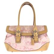 Coach Pre-owned Pre-owned Canvas handvskor Pink, Dam