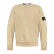 Stone Island Sweatshirt med logotyp Beige, Herr