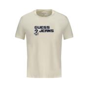 Guess Beige Bomull T-shirt Beige, Herr