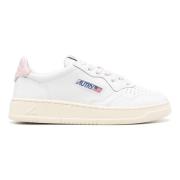 Autry Vita Lädersneakers med Rosa Accents White, Dam