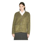 Our Legacy Mysig Fuzzy Cardigan Sweater Green, Dam